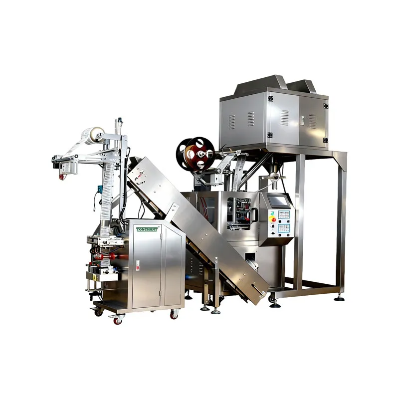 Vertical Pyramid Tea Bag Packaging Machine with Outer Envelope